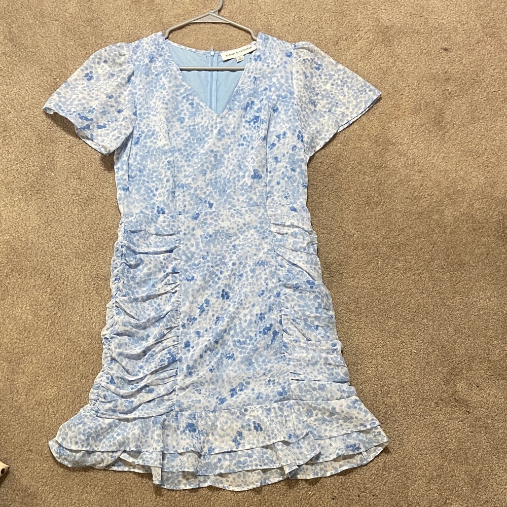 Emma & Michele Light Blue Patterned Dress